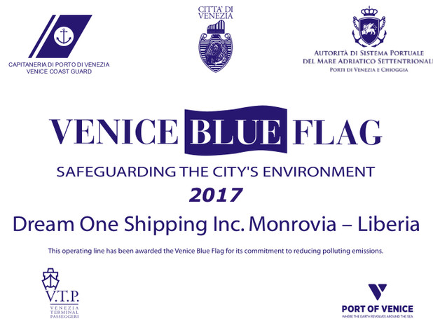 Targa Venice blue flag 2017