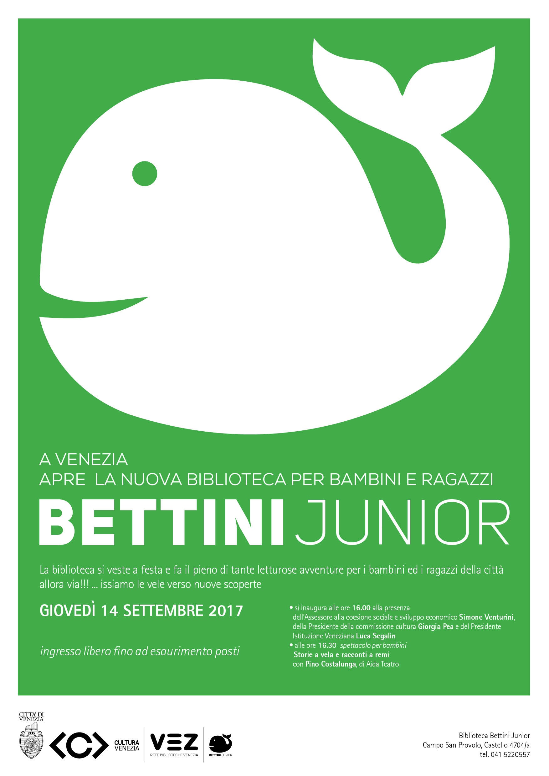locandina Inaugurazione Bettin Junior