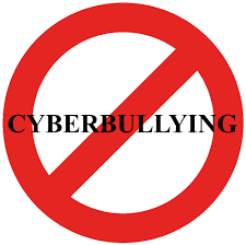 simbolo di divieto con cyberbullying