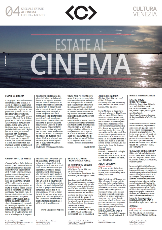 Estate al Cinema - Magazine Luglio/Agosto 2017