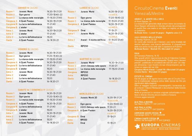 Film in programmazione dal 14 al 20 giugno 2018 B