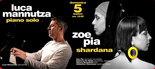 Luca Mannutza e Zoe Pia Luca Mannutza al pianoforte e Zoe Pia ritratta di profilo