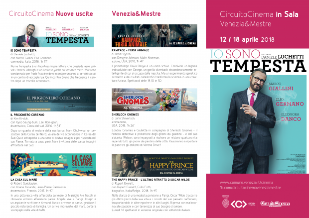 Film in programmazione dal 12 al 18 aprile 2018 A
