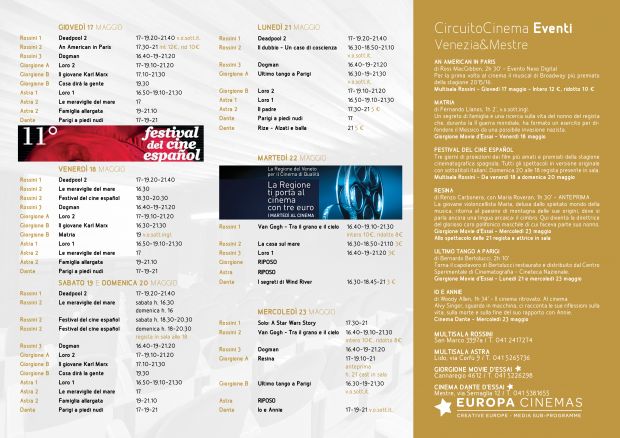 Film in programmazione dal 17 al 23 maggio 2018 B