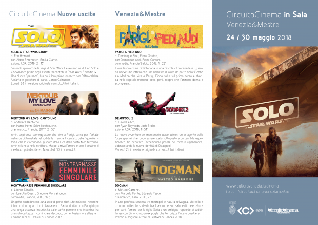 Film in programmazione dal 24 al 30 maggio 2018 A