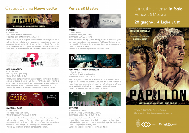 Film in programmazione dal 28 giugno al 4 luglio 2018 A