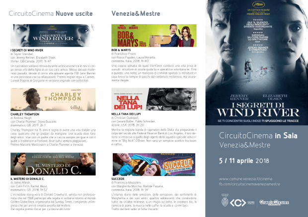 Film Circuito dal 5 all'11 aprile 2018 1