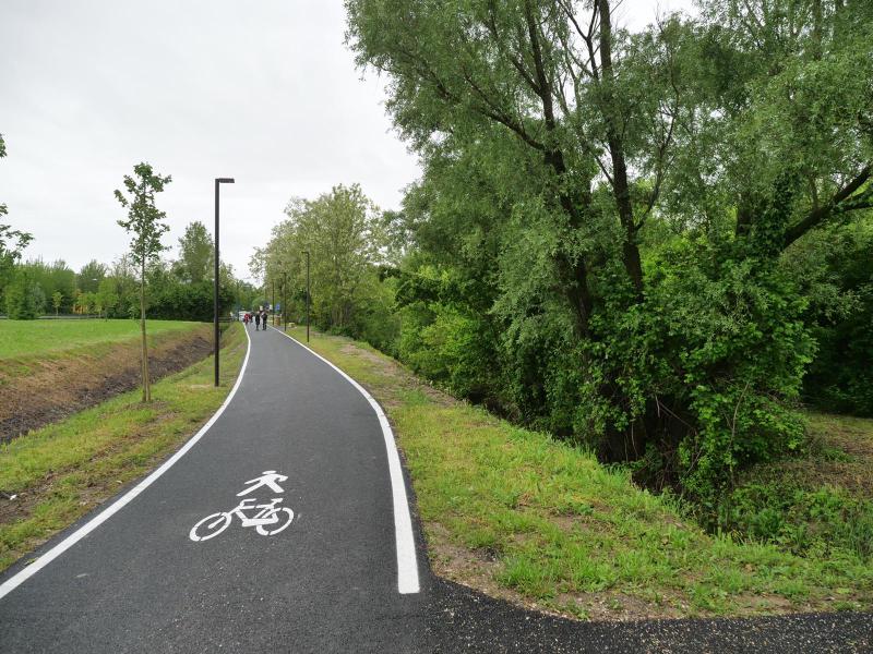 la nuova pista ciclabile