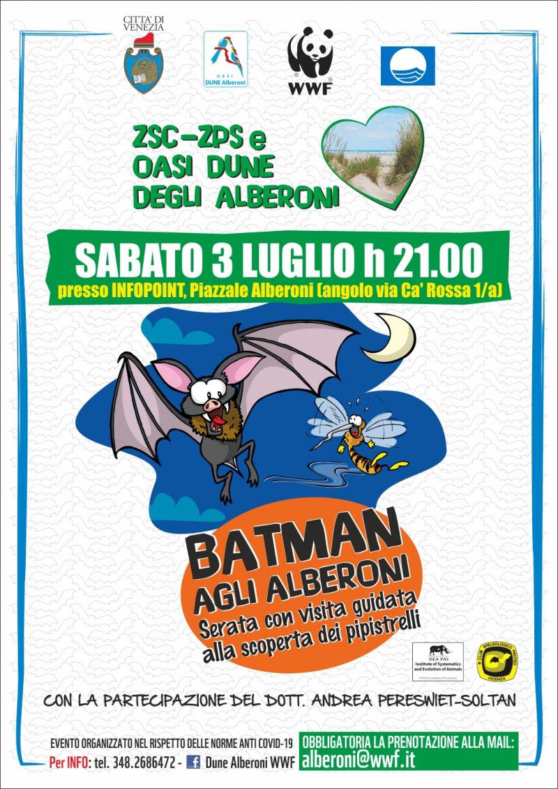 locandina pipistrelli alberoni 3 luglio 2021