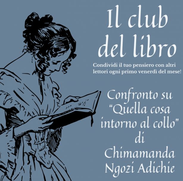 Locandina club del libro e immagine di una ragazza che legge