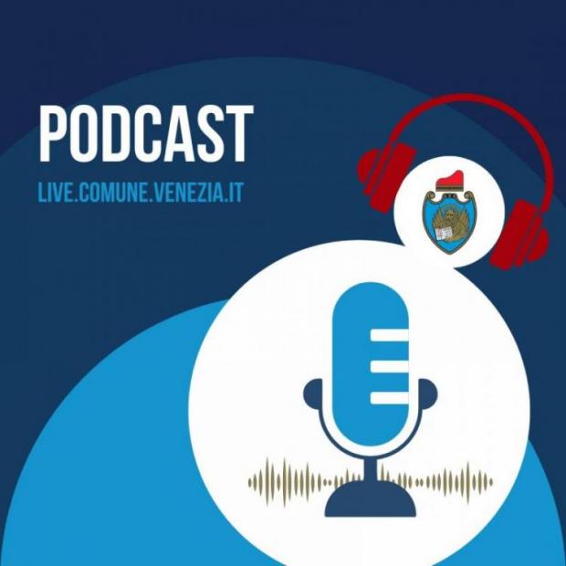 Microfono e logo del Comune di Venezia