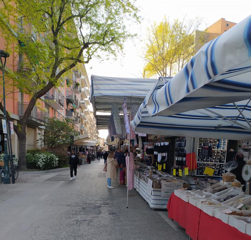 banchi al mercato di Mestre