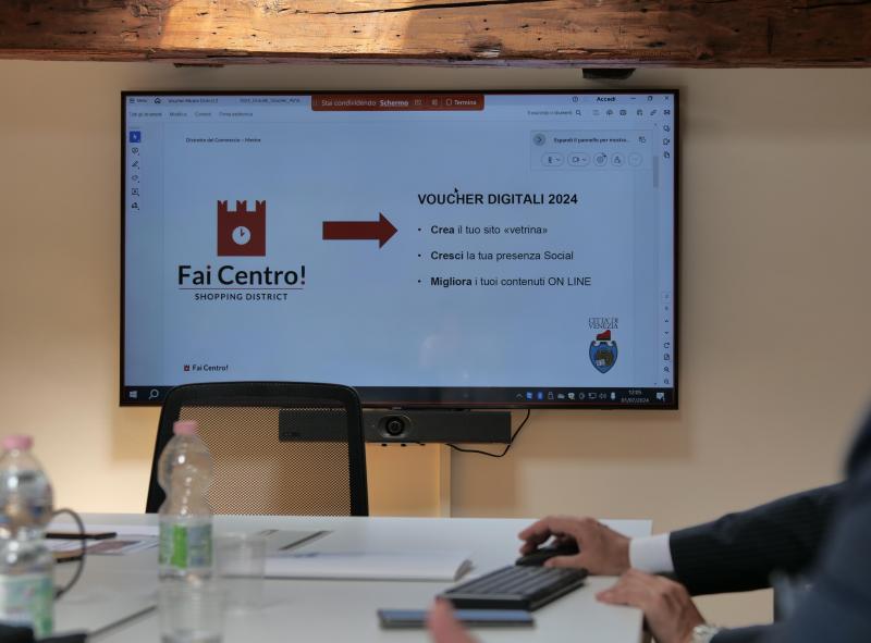 Schermata computer progetto voucher