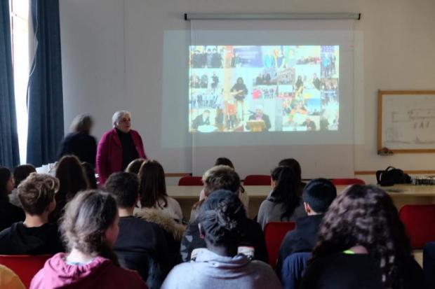 un momento della lezione dell'assessore