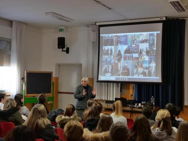 un momento della lezione dell'assessore