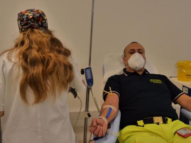 un momento della donazione