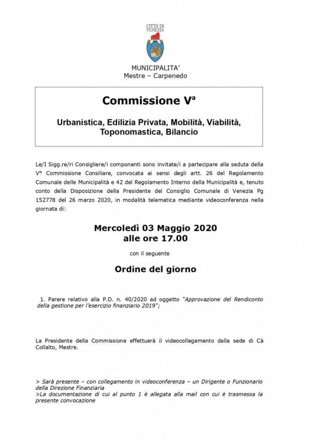 Testo convocazione