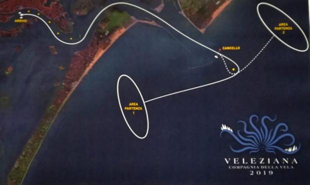 mappa del percorso della Veleziana