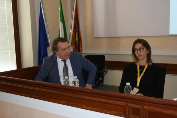 un momento dell'intervento di De Martin