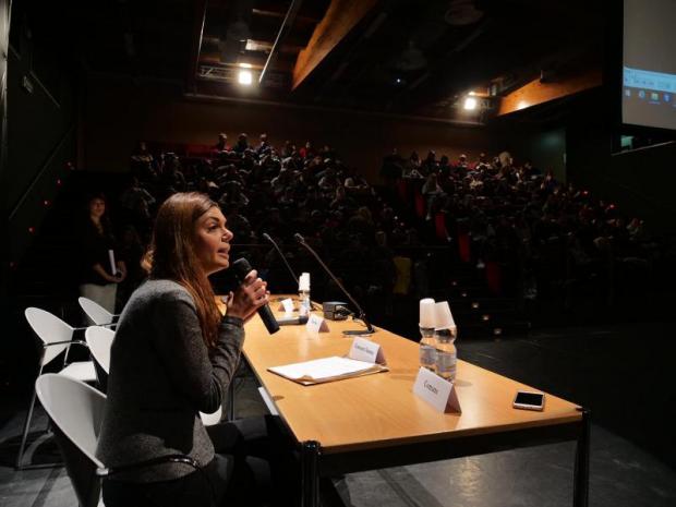 un momento dell'intervento della Damiano