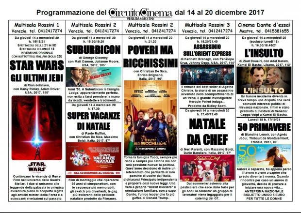 Film Circuito dal 14 al 20 dicembre 2017 A