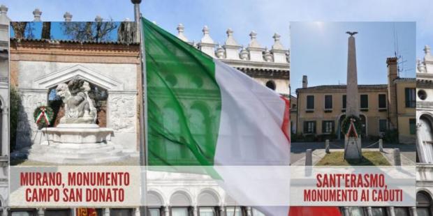 Alcune corone d'alloro sui monumenti