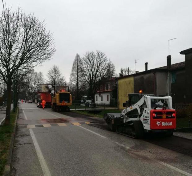 Lavori su via Molino a Trivignano