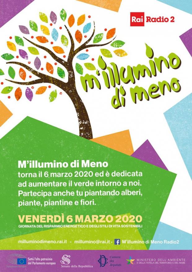 locandina evento M'illumino di meno 2020 m'illumino di meno 2020