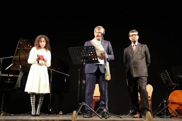sindaco di Venezia, Luigi Brugnaro, e il presidente della Comunità Ebraica di Venezia, Paolo Gnignati