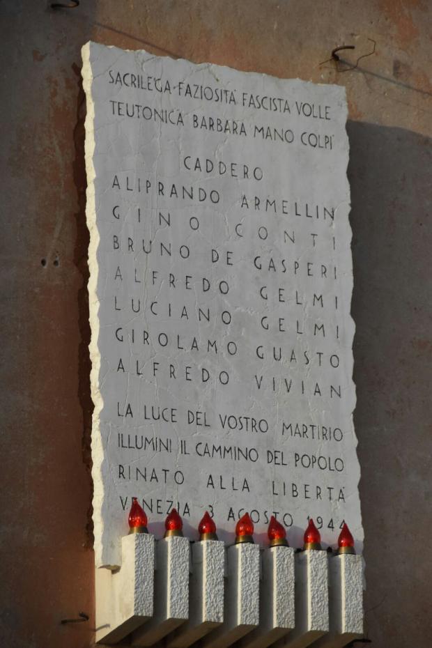 Lapide in memoria dei Sette martiri