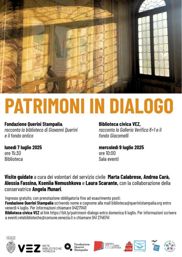 Locandina Patrimoni in dialogo Locandina Patrimoni in dialogo
