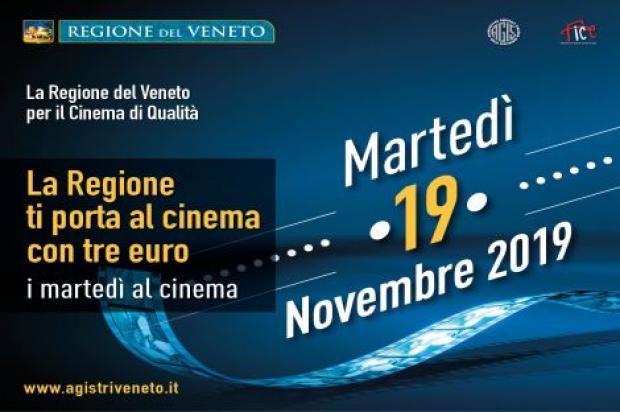 Il Comune di Venezia sostiene il cinema a 3 euro! Per tutto il mese di Novembre i Martedì a 3 euro Al Rossini, Al Giorgione e a