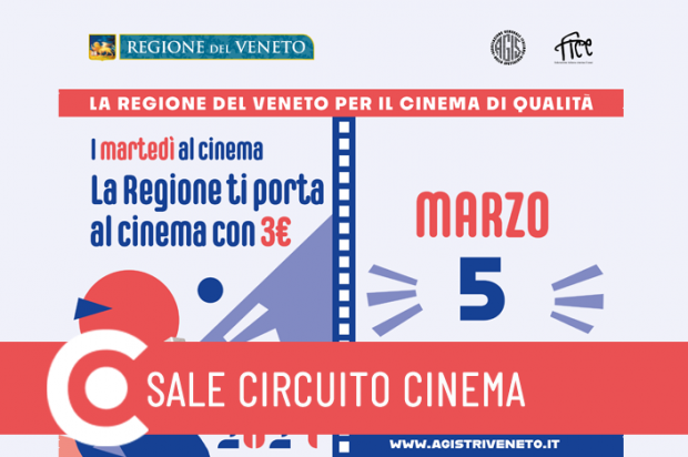 Il Comune di Venezia aderisce all’iniziativa La Regione ti porta al cinema con 3 euro: marzo 2024