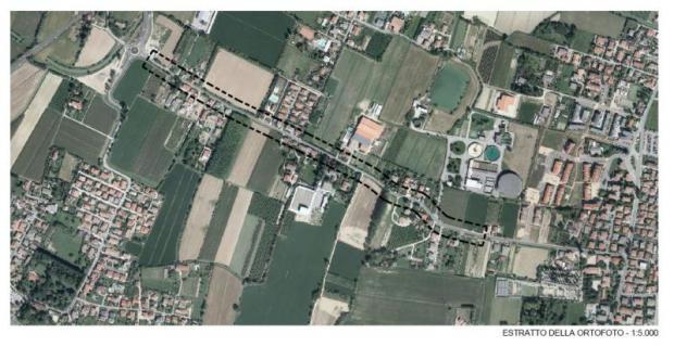 Immagine aerea dell'area interessata dagli interventi