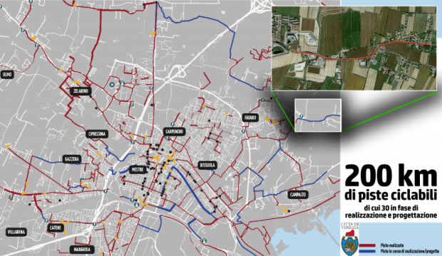Mappa piste ciclabili