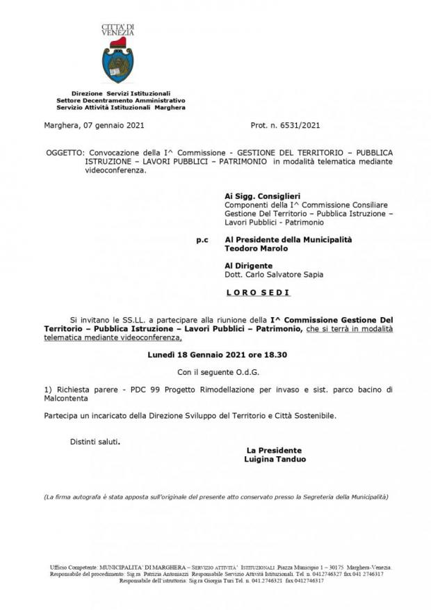Testo Convocazione