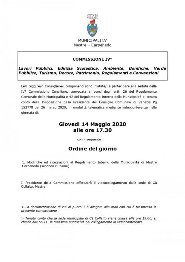 Testo Convocazione