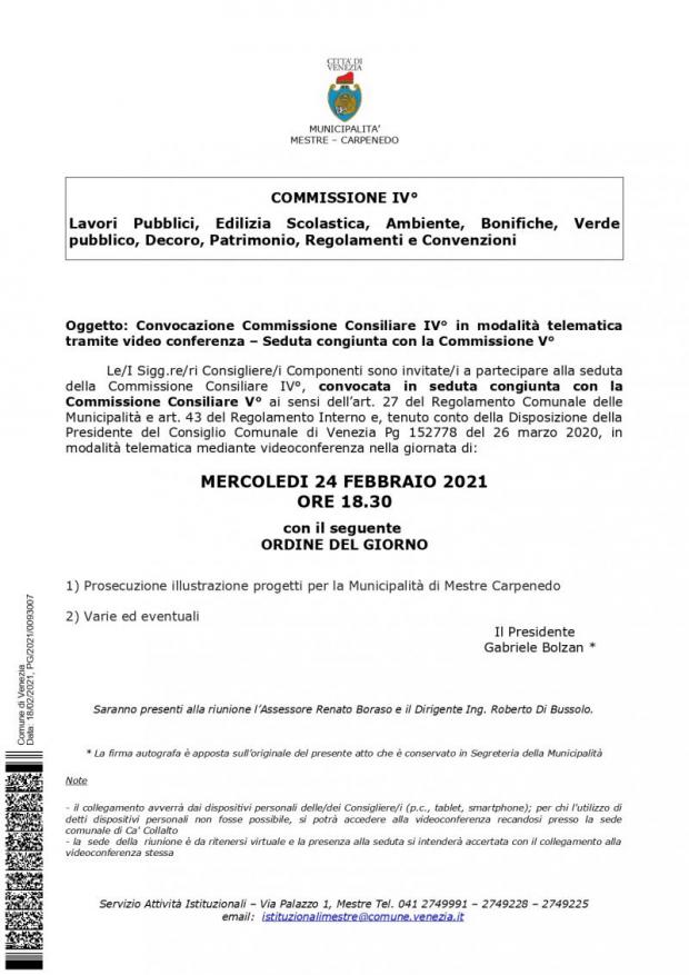 Testo convocazione