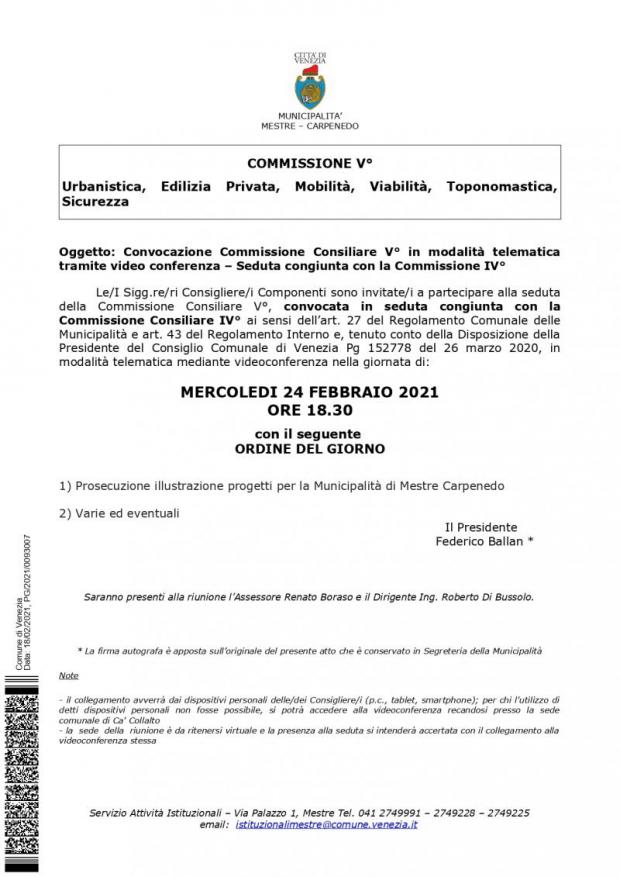 Testo Convocazione