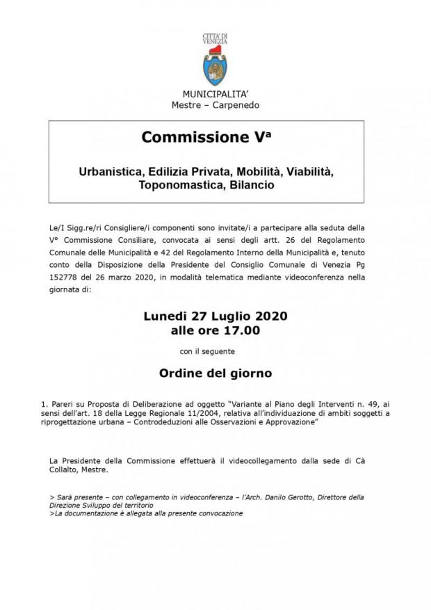 Testo convocazione