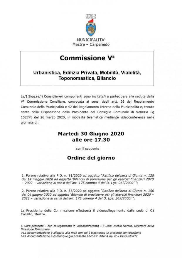 Testo convocazione