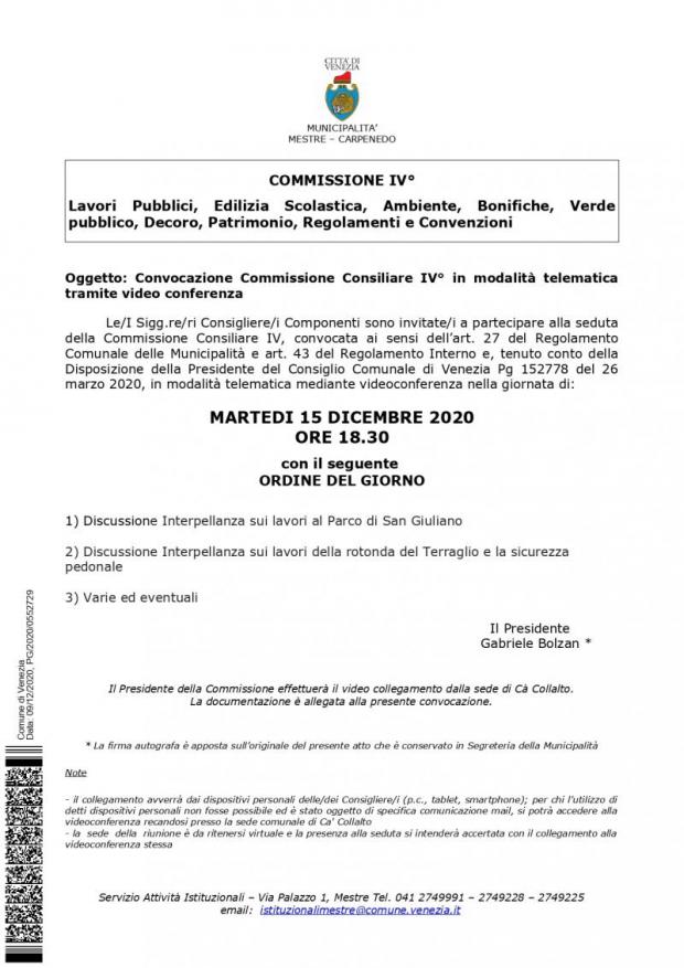 Testo Convocazione