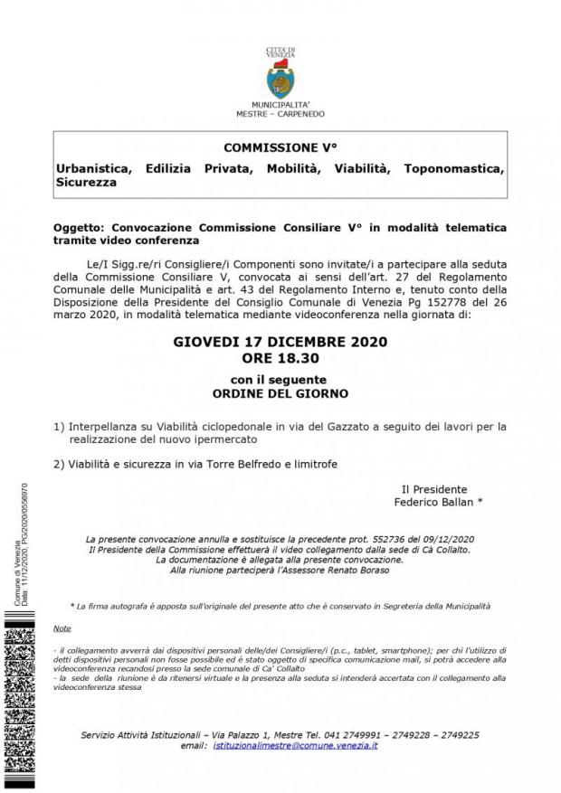 Testo Convocazione