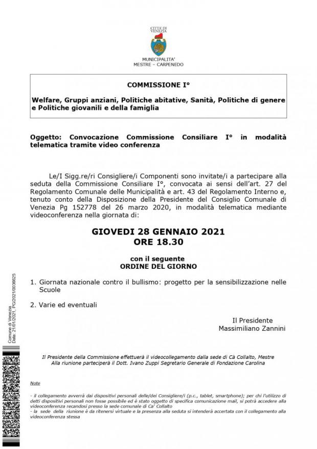 Testo Convocazione