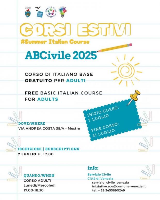 Locandina Corso Adulti Locandina Corso Estivo Adulti