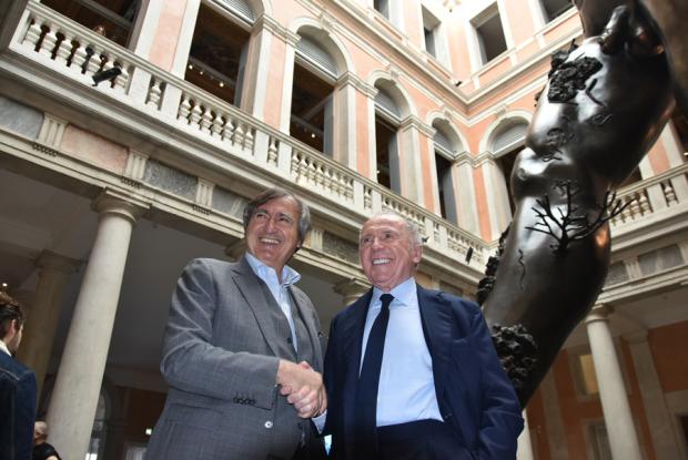 Il Sindaco di Venezia Luigi Brugnaro in visita alla Mostra "Treasures from the Wreck of the Unbelievable",
