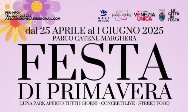 Grafica con titolo dell'evento. loghi e disegni di fiori