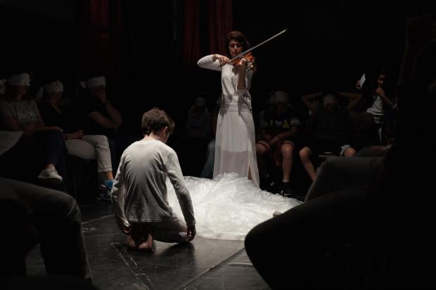 Violinista sul palco