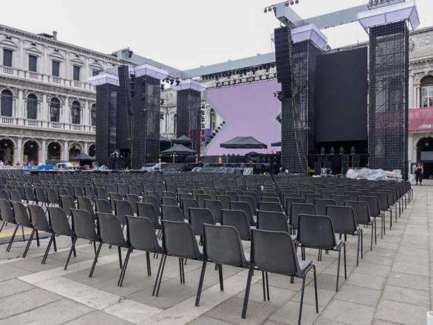 Palco per il concerto