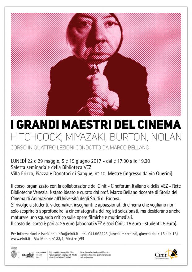 Locandina corso I grandi maestri locandina corso I grandi maestri del cinema